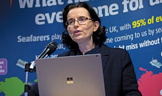 Seafarers' Rights International CEO Deirdre Fitzpatrick speaking at a Nautilus conference. Image: Nautilus International Image:Seafarers' Rights International CEO Deirdre Fitzpatrick speaking at a Nautilus conference. Image: Nautilus International