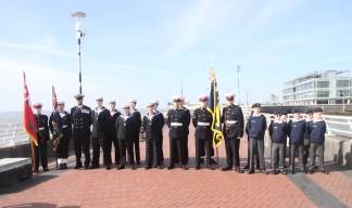 Image:Cadets attended a turnout at Minerva Pier in Kingston upon Hull organised by Hull Independent Merchant Navy Association (IMNA), also attended by Nautilus Welfare Fund caseworker John Norris. Image: Mr R.R.Binks 