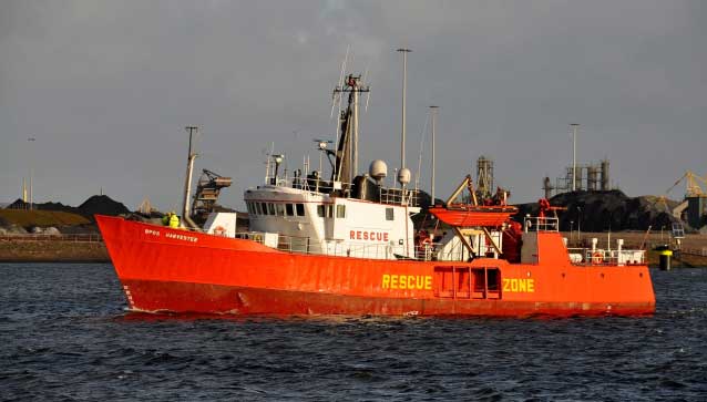 BPOS Harvester, safety standby vessel. Offshore crew are facing redundancies due to a 'catastrophic dip' in oil and gas prices as coronavirus pandemic financial impact continues. Image: Twitter, koopvaardij.blogspot.com Image:BPOS Harvester, safety standby vessel. Offshore crew are facing redundancies due to a 'catastrophic dip' in oil and gas prices as coronavirus pandemic financial impact continues. Image: Twitter, koopvaardij.blogspot.com
