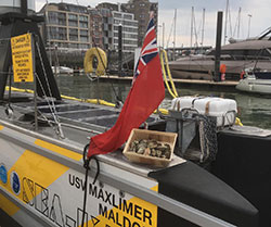 Image: USV Sea-Kit Maxlimer with its 5kg of oyster cargo