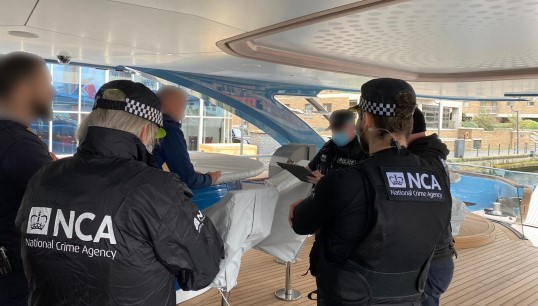 UK authorities seized the superyacht Phi in Canary Wharf during March. Image: National Crime Agency Image:UK authorities seized the superyacht Phi in Canary Wharf during March. Image: National Crime Agency