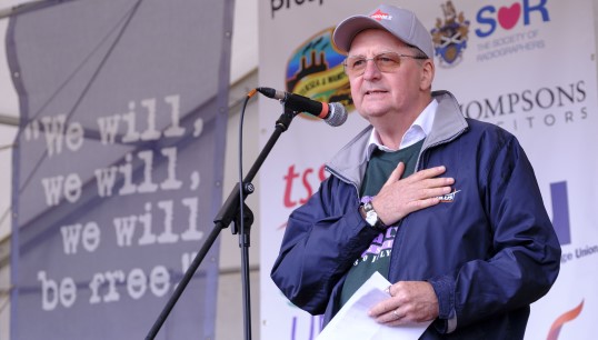 Mark Dickinson speaking at the Tolpuddle Festival. Image: Jess Hurd Image:Mark Dickinson speaking at the Tolpuddle Festival. Image: Jess Hurd