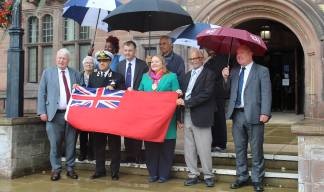 Nautilus member Captain Aseem Hashmi is joined by Coventry's Lord Mayor Rachel Lancaster and other councillors to raise the Red Ensign. Capt Hashmi is master on the RMS Queen Mary 2 cruise ship. Image: Courtesy of Capt Hashmi Image:Nautilus member Captain Aseem Hashmi is joined by Coventry's Lord Mayor Rachel Lancaster and other councillors to raise the Red Ensign. Capt Hashmi is master on the RMS Queen Mary 2 cruise ship. Image: Courtesy of Capt Hashmi