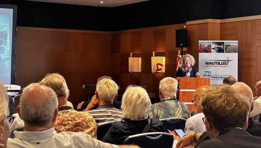 Assistant general secretary Sascha Meijer opening the symposium. Image: Nautilus International Image:Assistant general secretary Sascha Meijer opening the symposium. Image: Nautilus International