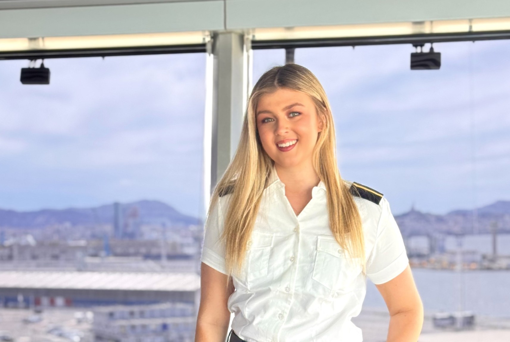 Image:Sophie Longhurst: The deck cadet’s sights are firmly set on becoming captain. Source: Sophie Longhurst