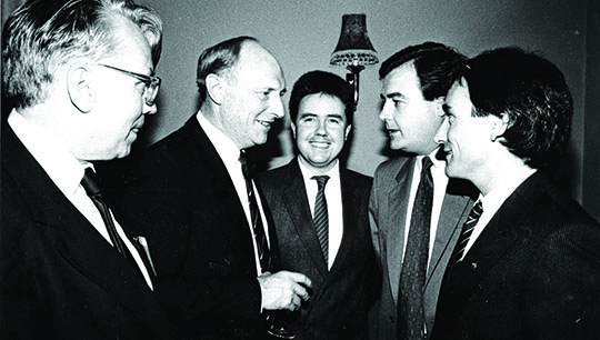 Ronnie Neil with Neil Kinnock Labour party leader Ronnie Neil with Neil Kinnock Labour party leader