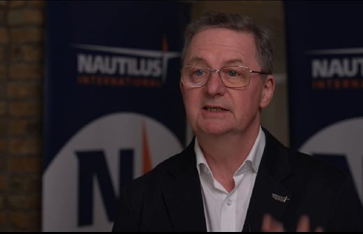 Nautilus general secretary Mark Dickinson. Image: Nautilus International Image:Nautilus general secretary Mark Dickinson. Image: Nautilus International